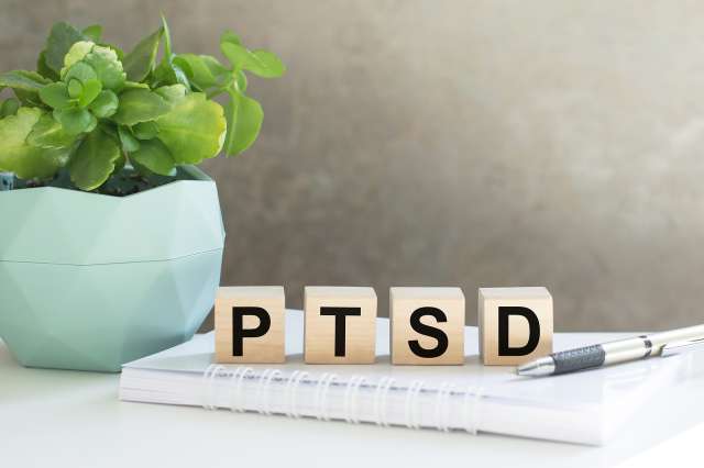 Wooden blocks read "PTSD." This represent ptsd treatment in St. Louis, MO with our trauma therapists in St. Louis, MO. 