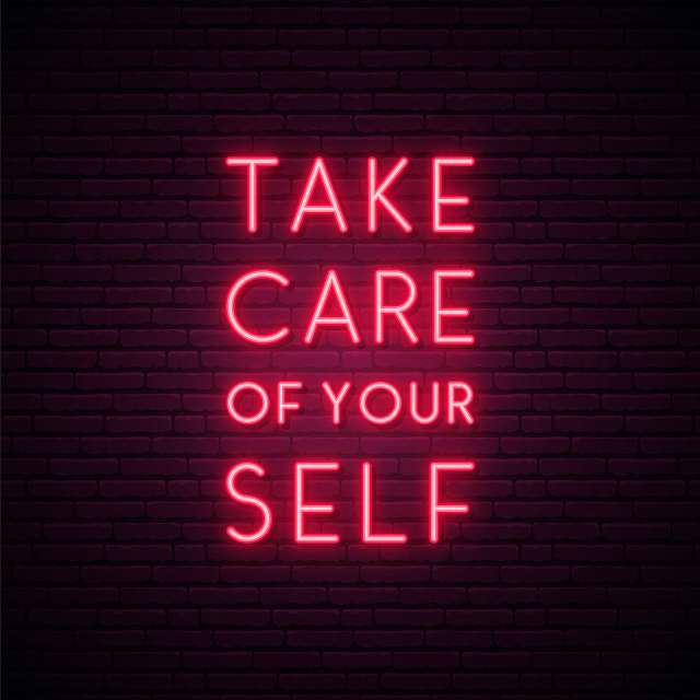 A neon sign reads "take care of yourself." This relates to concepts of therapy in St. Louis, MO. Our therapists in St. Louis, MO can offer online therapy in Kansas City, MO. 