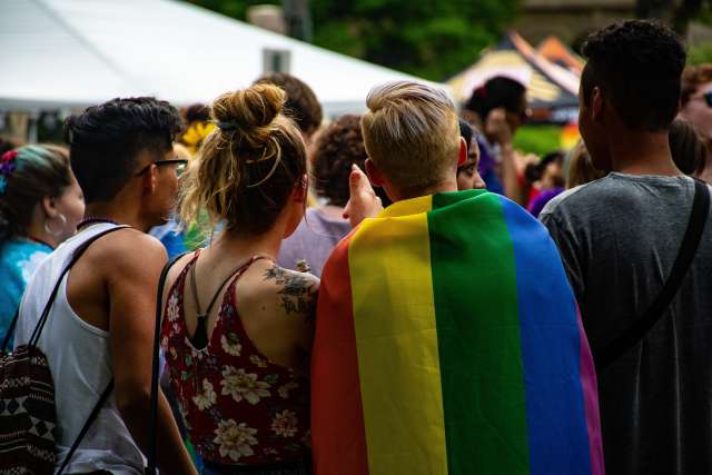 LGBTQIA people supporting each other in St. Louis, MO